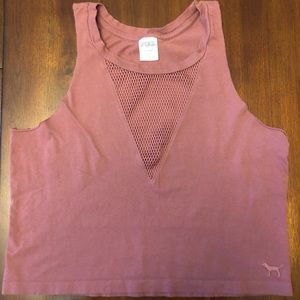 PINK Tank Top with Mesh Cutout. Size Medium